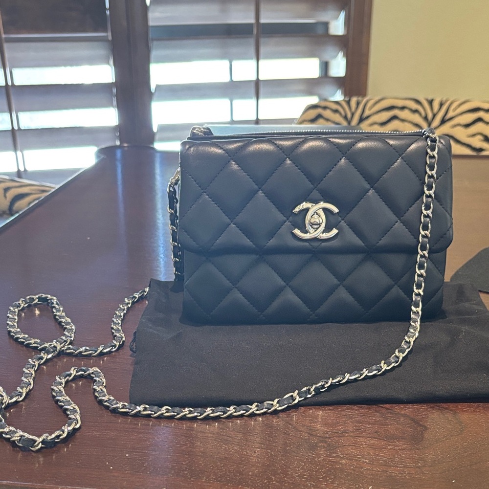 Chanel Navy crossbody bag.